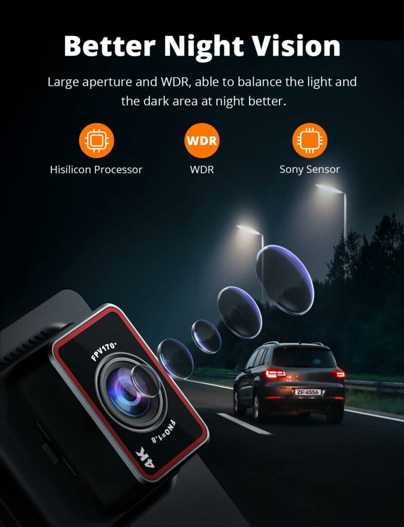 Kingslim-D4-Dual-Dash-Cam-night-vision-features